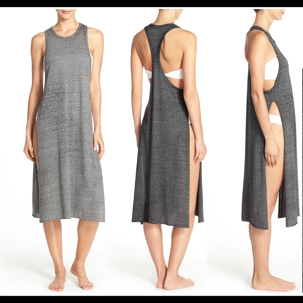 Leith Burnout Jersey Cover-Up Dress